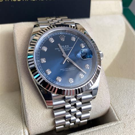 used rolex datejust 41 gold and blue|new Rolex Datejust 41 price.